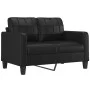 3-piece black synthetic leather sofa set with cushions by , Sofas - Ref: Foro24-3201363, Price: 455,54 €, Discount: %
