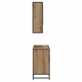 Juego de muebles de baño con estante 2 pcs Roble artesanal