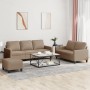 3-teilige Sofagarnitur aus Cappuccino-Kunstleder mit Kissen von , Sofas - Ref: Foro24-3201427, Preis: 480,35 €, Rabatt: %