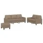 Juego de sofás con cojines 3 piezas cuero sintético capuchino de , Sofás - Ref: Foro24-3201427, Precio: 473,05 €, Descuento: %