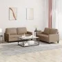 Cappuccino synthetic leather 2-piece sofa set with cushions by , Sofas - Ref: Foro24-3201412, Price: 386,41 €, Discount: %