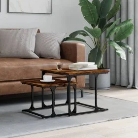 Stackable coffee table 2 pieces engineered wood smoked oak by , Coffee table - Ref: Foro24-833370, Price: 41,93 €, Discount: %