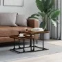 Stapelbarer Couchtisch, 2-teilig, Holzwerkstoff, geräucherte Eiche von , Couchtisch - Ref: Foro24-833370, Preis: 41,93 €, Rab...