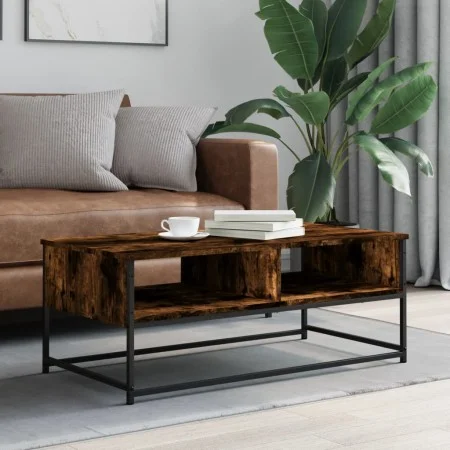 Smoked oak engineered wood coffee table 100x51x40 cm by , Coffee table - Ref: Foro24-835351, Price: 55,51 €, Discount: %