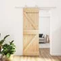 Puerta corredera con herrajes madera maciza de pino 70x210 cm de , Puertas - Ref: Foro24-3203082, Precio: 196,78 €, Descuento: %
