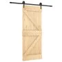 Puerta corredera con herrajes madera maciza de pino 85x210 cm de , Puertas - Ref: Foro24-3203198, Precio: 170,57 €, Descuento: %
