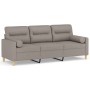 3-seater sofa with taupe gray fabric cushions, 180 cm by , Sofas - Ref: Foro24-3200836, Price: 272,50 €, Discount: %
