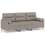 Sofá de 3 plazas con cojines tela gris taupe 180 cm de , Sofás - Ref: Foro24-3200836, Precio: 268,24 €, Descuento: %