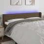 Dunkelbraunes Stoffkopfteil mit LED 203x16x78/88 cm von , Kopf- und Fußteile - Ref: Foro24-3123401, Preis: 74,83 €, Rabatt: %