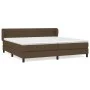 Box spring bed with dark brown fabric mattress 200x200 cm by , Beds and slatted bases - Ref: Foro24-3126352, Price: 600,89 €,...
