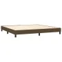 Box spring bed with dark brown fabric mattress 200x200 cm by , Beds and slatted bases - Ref: Foro24-3126352, Price: 600,89 €,...
