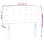 Kopfteil mit LED, weißem Kunstleder, 80 x 5 x 78/88 cm von , Kopf- und Fußteile - Ref: Foro24-3121685, Preis: 42,17 €, Rabatt: %