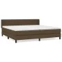 Box spring bed with dark brown fabric mattress 200x200 cm by , Beds and slatted bases - Ref: Foro24-3129820, Price: 596,22 €,...