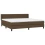 Box spring bed with dark brown fabric mattress 200x200 cm by , Beds and slatted bases - Ref: Foro24-3129820, Price: 596,22 €,...