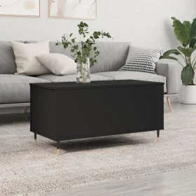 Black plywood coffee table 90x44.5x45 cm by , Coffee table - Ref: Foro24-830965, Price: 69,12 €, Discount: %