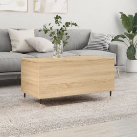 Mesa de centro madera contrachapada roble Sonoma 9