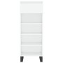 Shoe cabinet made of white glossy plywood 40x36x105 cm by , Shoe racks and shoe organizers - Ref: Foro24-831470, Price: 51,22...