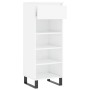 Schuhschrank aus Sperrholz glänzend weiß 40x36x105 cm von , Schuhregale und Schuhorganisatoren - Ref: Foro24-831470, Preis: 5...