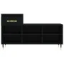 Shoe cabinet made of black plywood wood 102x36x60 cm by , Shoe racks and shoe organizers - Ref: Foro24-831357, Price: 47,00 €...