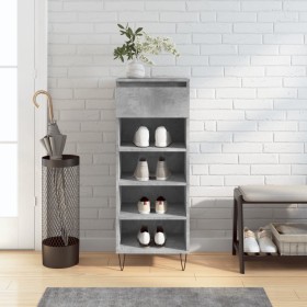 Plywood shoe cabinet in gray concrete wood 40x36x105 cm by , Shoe racks and shoe organizers - Ref: Foro24-831464, Price: 41,3...