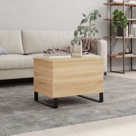 Mesa de centro madera contrachapada roble Sonoma 60x44,5x45 cm