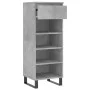 Mueble zapatero madera contrachapada gris hormigón 40x36x105 cm de , Zapateros y organizadores de calzado - Ref: Foro24-83147...