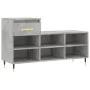 Shoe cabinet made of gray concrete plywood wood 102x36x60 cm by , Shoe racks and shoe organizers - Ref: Foro24-831360, Price:...