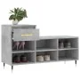 Shoe cabinet made of gray concrete plywood wood 102x36x60 cm by , Shoe racks and shoe organizers - Ref: Foro24-831360, Price:...