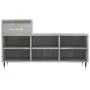Shoe cabinet made of gray concrete plywood wood 102x36x60 cm by , Shoe racks and shoe organizers - Ref: Foro24-831360, Price:...