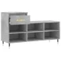 Shoe cabinet made of gray concrete plywood wood 102x36x60 cm by , Shoe racks and shoe organizers - Ref: Foro24-831360, Price:...