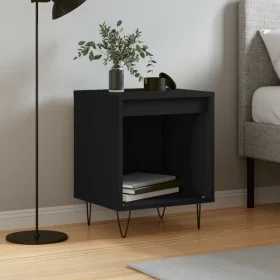Engineered wood black bedside table 40x35x50 cm by , Nightstands - Ref: Foro24-830718, Price: 34,91 €, Discount: %