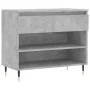 Mueble zapatero madera contrachapada gris hormigón 70x36x60 cm de , Zapateros y organizadores de calzado - Ref: Foro24-831432...