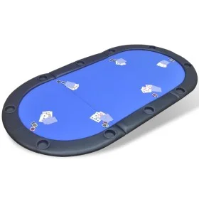 Tablero de póker plegable para 10 jugadores azul de vidaXL, Mesas de juego y de póquer - Ref: Foro24-80136, Precio: 151,76 €,...