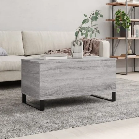Gray Sonoma plywood coffee table 90x44.5x45 cm by , Coffee table - Ref: Foro24-830986, Price: 63,72 €, Discount: %