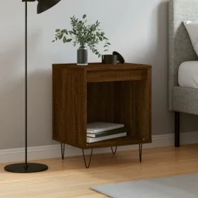 Engineered wood brown oak bedside table 40x35x50 cm by , Nightstands - Ref: Foro24-830730, Price: 33,66 €, Discount: %