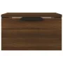 Wall-mounted bedside table in brown oak color, 34x30x20 cm by , Lockers and storage cabinets - Ref: Foro24-817091, Price: 32,...
