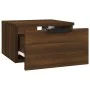 Wall-mounted bedside table in brown oak color, 34x30x20 cm by , Lockers and storage cabinets - Ref: Foro24-817091, Price: 32,...