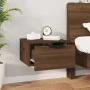 Wall-mounted bedside table in brown oak color, 34x30x20 cm by , Lockers and storage cabinets - Ref: Foro24-817091, Price: 32,...