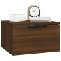 Wall-mounted bedside table in brown oak color, 34x30x20 cm by , Lockers and storage cabinets - Ref: Foro24-817091, Price: 32,...