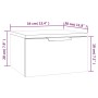 Wall-mounted bedside table in brown oak color, 34x30x20 cm by , Lockers and storage cabinets - Ref: Foro24-817091, Price: 32,...
