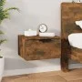 Wandnachttisch aus geräucherter Eiche 34x30x20 cm von , Schließfächer und Lagerschränke - Ref: Foro24-817087, Preis: 25,81 €,...