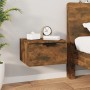Wandnachttisch aus geräucherter Eiche 34x30x20 cm von , Schließfächer und Lagerschränke - Ref: Foro24-817087, Preis: 26,12 €,...