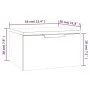 Mesita de noche de pared color roble ahumado 34x30x20 cm de , Taquillas y armarios de almacenamiento - Ref: Foro24-817087, Pr...
