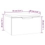 Wall-mounted bedside table in smoked oak color, 34x30x20 cm by , Lockers and storage cabinets - Ref: Foro24-817087, Price: 25...