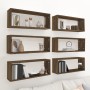 6 Stk. kubische Wandregale braunes Eichenholz 60x15x23 cm von , Regale und Regale - Ref: Foro24-815932, Preis: 52,56 €, Rabat...