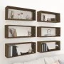 Estantes cúbicos de pared 6 uds madera roble marrón 60x15x23 cm de , Estantes y estanterías - Ref: Foro24-815932, Precio: 52,...
