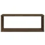 6 wall-mounted cubic shelves oak wood brown 60x15x23 cm by , Shelves and shelves - Ref: Foro24-815932, Price: 52,14 €, Discou...