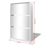 3-stöckiger Schuhschrank und weißer Spiegel 63x17x102,5 cm von vidaXL, Schuhregale und Schuhorganisatoren - Ref: Foro24-24304...