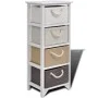 Storage cabinet with 4 wooden drawers by vidaXL, Lockers and storage cabinets - Ref: Foro24-242890, Price: 106,30 €, Discount: %