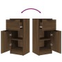 Sideboards 2 Stk. Sperrholz braune Eiche 30x30x70 cm von , Sideboards - Ref: Foro24-817005, Preis: 76,46 €, Rabatt: %